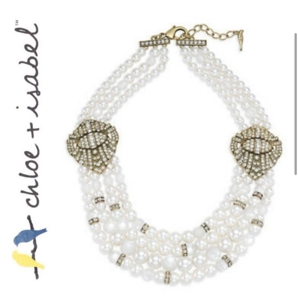 Chloe + Isabel Gold and White Pearl Necklace